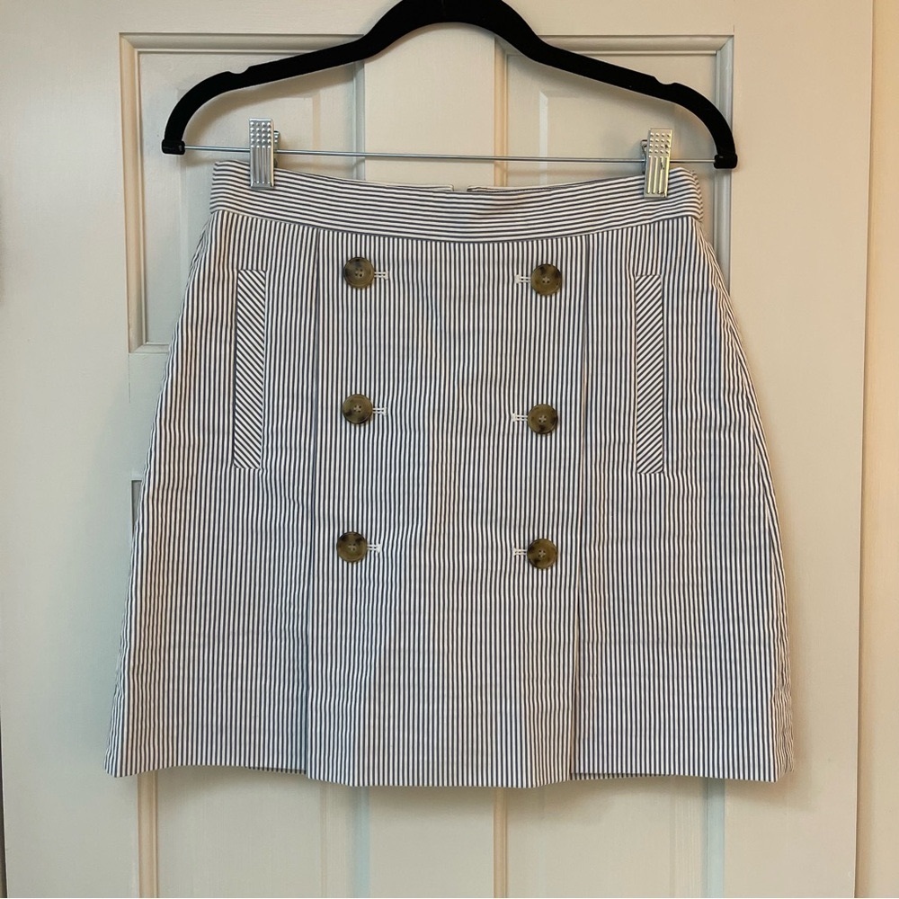 J. Crew seersucker skirt